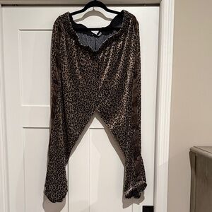 Leopard Print Velvet Joggers